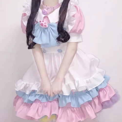 Vestido de Empregada Kawaii Rosa Loli - Loja de Moda Kawaii