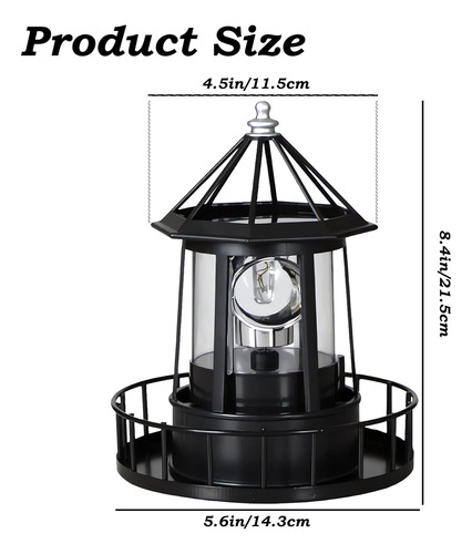 Faro Led De Energía Solar, Lámpara Giratoria De 360 Grados,