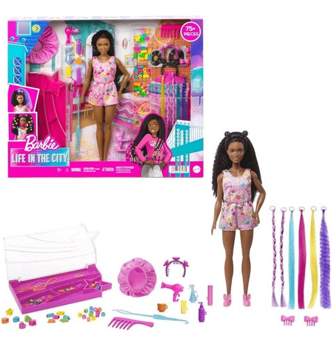 Barbie Muñeca Brooklyn Peinados Divertidos Con Accesorios