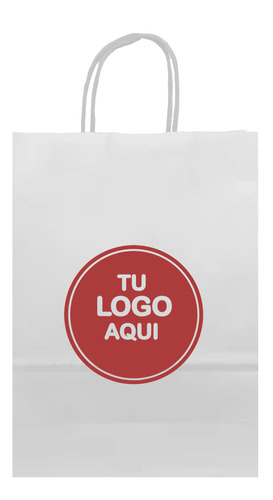 100 Bolsas De Papel Personalizadas Tu Logo Aqui  22x30x12