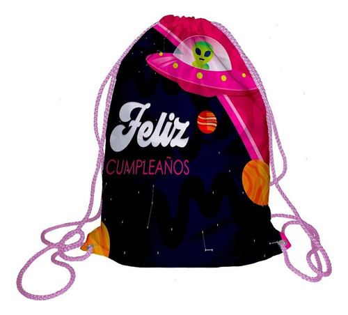 15 Morralito Dulcero Bolo Fiesta Infantil Espacio Alien