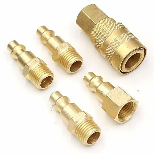 Conjunto Accesorios Aire Comprimido 1/4puLG Npt - 5 Pzas.