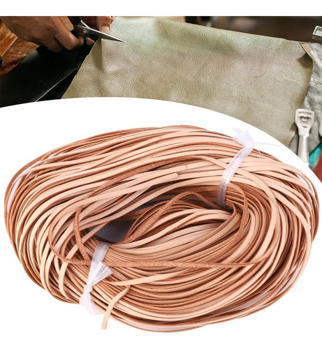 Tira De Cuero Manual Diy Cordón Plano 100m Largo Trenzado Pr