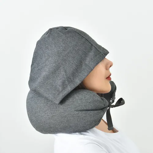 Almohada De Viaje Con Capucha, Cuello Con Capucha, Cuello Er