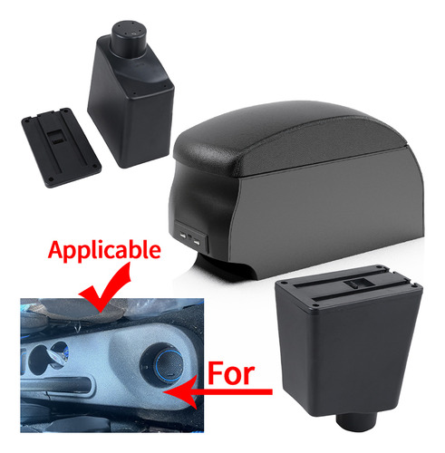 Caja De Reposabrazos Para Renault Clio 3 4 Captur Con Almace