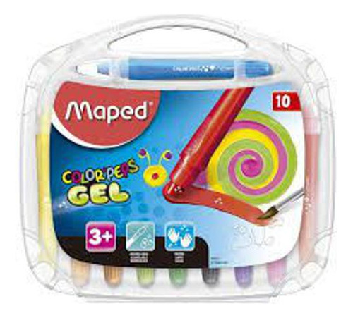 Giz De Cera 10 Cores Aquarelavel - Maped