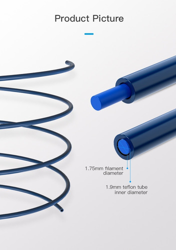 Imagen 3 de 6 de Tubo Bowden Capricorn Ptfe Teflón Original 1m
