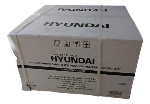 Aire De Ventana Marca Hyundai De 18000 Btu  A 220 V