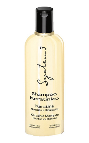Shampoo Keratinico System 3 X 375ml Nutricion E Hidratación