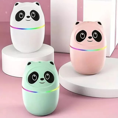 Humificador Panda Difusor Aceites Esenciales Lampara Noche Color Blanco