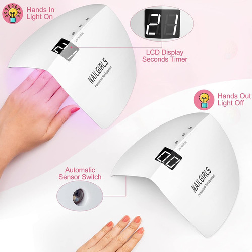 Nailgirls - Lámpara Uv Para Uñas De 54 W, Lámpara Uv De Uñas