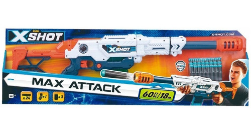 Imagen 2 de 6 de Xshot Lanza Dardo X12 C/ Cargador Max Attack 3694 Bigshop