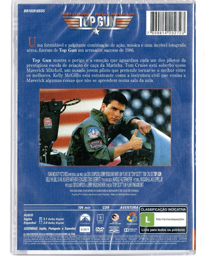 Dvd Top Gun Ases Indomáveis Tom Cruise Original Novo Lacrado