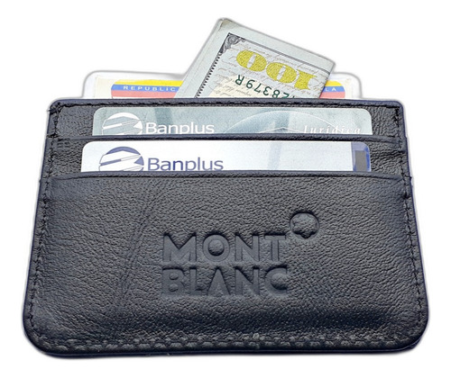 Tarjetero En Piel, Lleva Lo Necesario!! Logo Mont Blanc