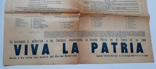 Imagen 3 de 3 de Afiche Patrio Antiguo 1953 Peronismo Original Festejo Ro 392