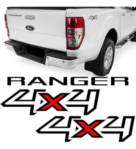 Kit Adesivo Ranger Xl 4x4 2013 A 2016 Caçamba Tampa Traseira