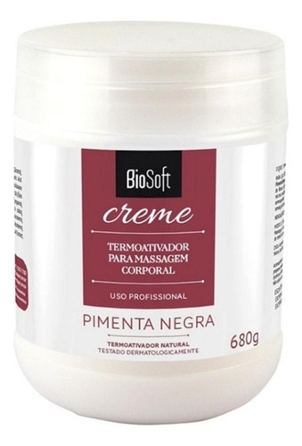 Creme Para Massagem Corporal Pimenta Negra 680g