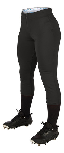 Pantalon Softbol Champro Bp39 Negro Corto Niña