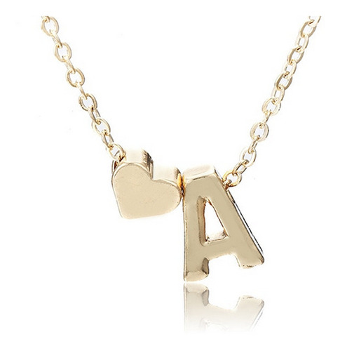 Collar Gold Fashion Para Mujer Letras Todas Las Iniciales