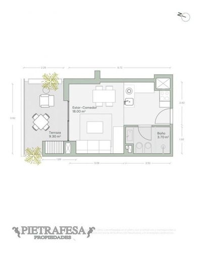 Imagen 8 de 8 de Monoambiente A Estrenar Con Terraza Con Parrillero- Joaquín Requena- Cordón