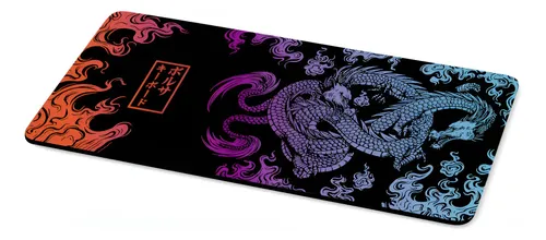 Mousepad Gamer Antiderrapante 80x30cm Jogos Dragão Chinês