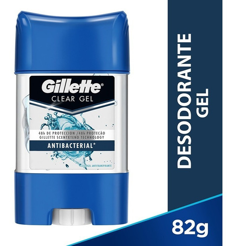 Antitranspirante Gillette Antibacterial Clear Gel 82 G