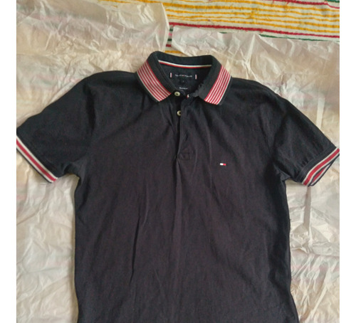 Playera Tommy Hilfiger Negro Tipo Polo Talla S