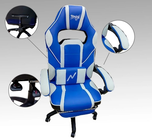 Imagen 2 de 7 de Silla Gamer Sillon Pc Butaca Escritorio Oficina C/ Apoyapies