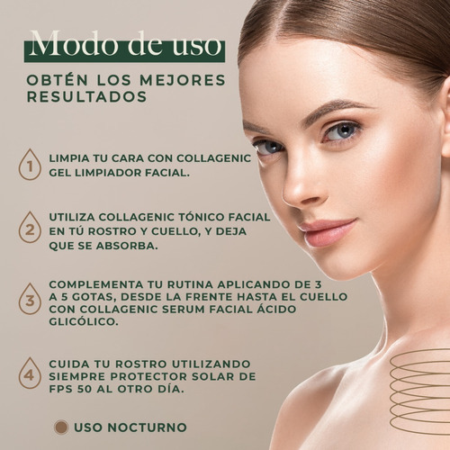 Serum Facial Acido Glicolico Colageno Aha - Peeling Facial Tipo De Piel Todo Tipo De Piel