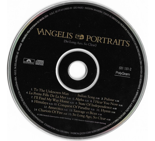 Cd - Vangelis - Portraits (série Millennium) Estandar (Usado)