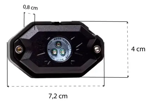 Kit Rock Light Led Luz Caixa De Roda Enfeite Camionete Ram