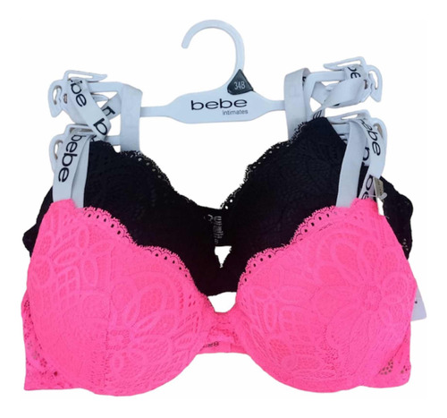 Brasieres 34b Marca Bebe Originales Color Rosa Y Negro