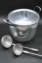 Comprar Antiguo Lote Olla Y Cucharones Aluminio Mariposa Vintage 