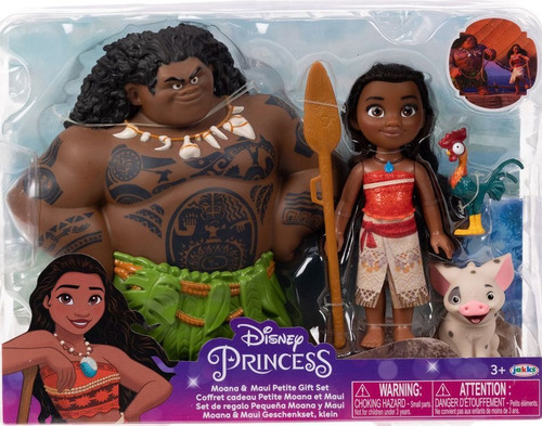 Disney Princess - Set Pequeña Moana Y Maui - 4 Personajes