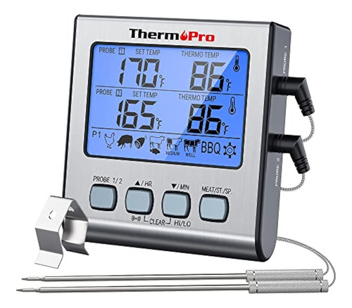 Termómetro Digital Thermopro Tp17 De Doble Sonda