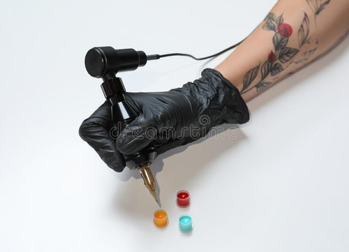 Imagen 2 de 3 de Kit Maquina Tatoo Profesional Accesorios