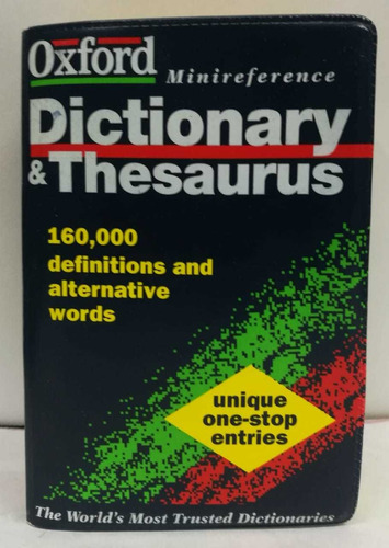 Dictionary And Thesaurus Libro Usado 8/10 Pasta Rústica