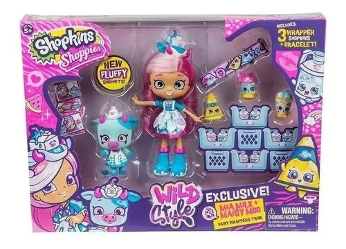 Shopkins Set Muñeca Shoppies Wild Style + Fig Int 56955 Orig