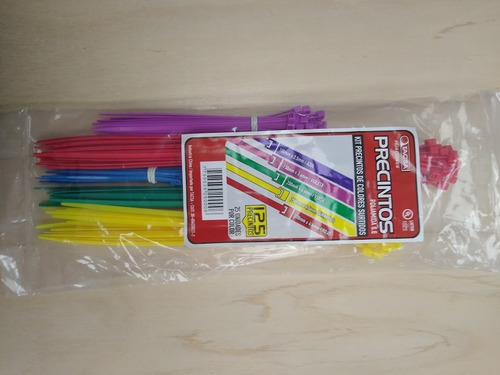 Imagen 5 de 6 de Kit Precintos Varias Medidas Por 125 Unidades Multicolor
