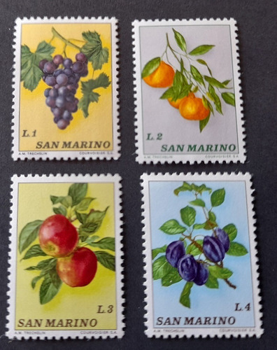 Sello Postal - San Marino - Frutas 1973