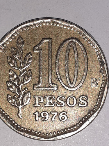 Moneda De 10 Pesos Del Año 1976