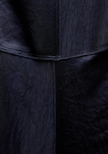 Vestido Lencero Satinado Zara Azul Talle M