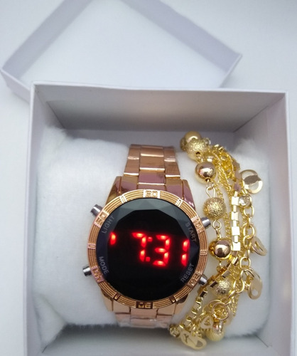 Lote Com 20 Relógios Digital Com Pulseiras E Caixa
