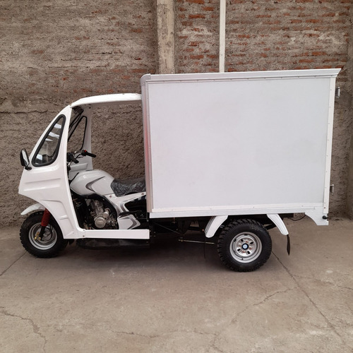 Moto De Carga Bencinera Con Cabina + Caja De Carga