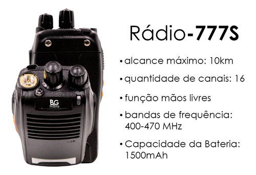 Walk Talk 2 Radio Comunicador Baofeng Bf-777s Dual Band