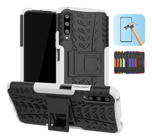 Funda Para Galaxy A50 Con Mica Varios Modelos Antigolpes Blanco Dazzle