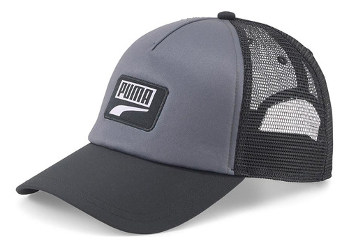 Gorra Casual Puma Trucker Gris Con Negro Para Hombre