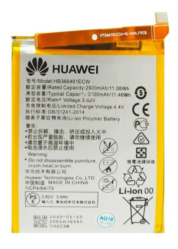 Bateria Pila Huawei Hb366481ecw P20 Lite / Honor 8