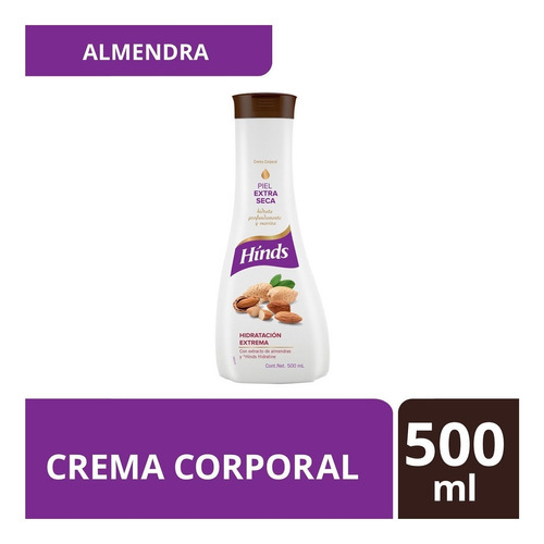 Crema Corporal Hinds Hidratación Extrema Almendras 500ml