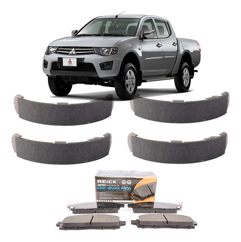 Jgo Pastillas Freno + Balatas Mitsubishi L200 2.5 2007-2013